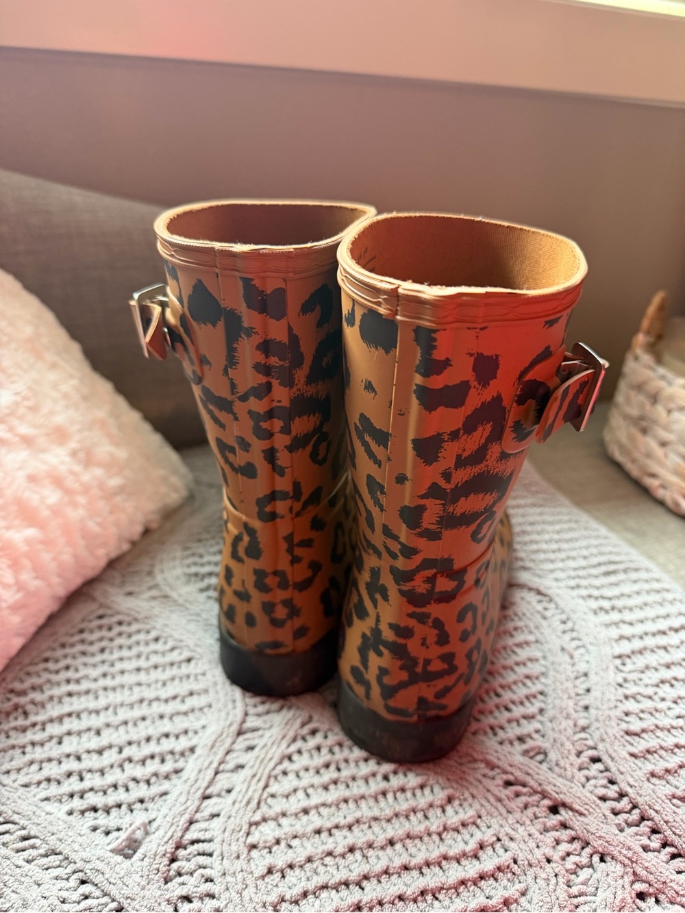 Authentic Hunter Matte Leopard Rain Boots Size 7.5 - Picture 6 of 7